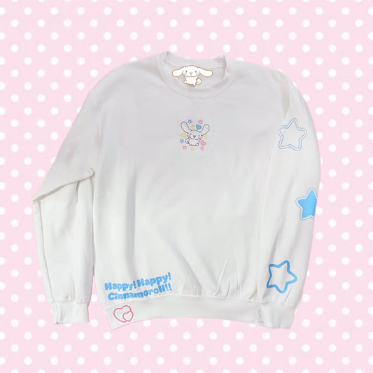 Happy Star Cinnamoroll White Sweatshirt (ships in 2-3 weeks)