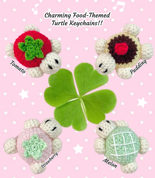 Food-Themed Turtle Keychain